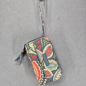 Vera Bradley Wristlet/Wallet, Multicolor, 3 compartment, 3 strap lengths, zipper